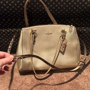 Gold Coach bag